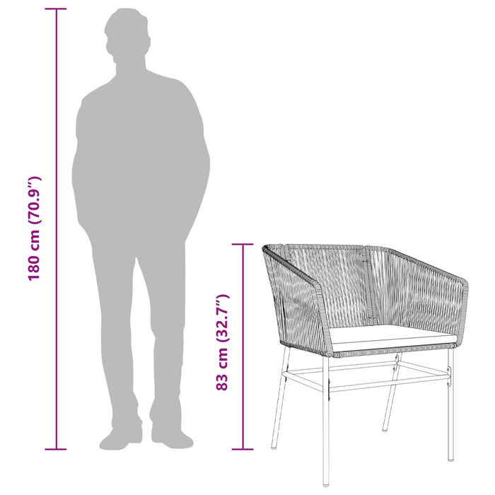 Garden Chairs 2 Pcs With Cushions Brown Poly Rattan Tlkobt