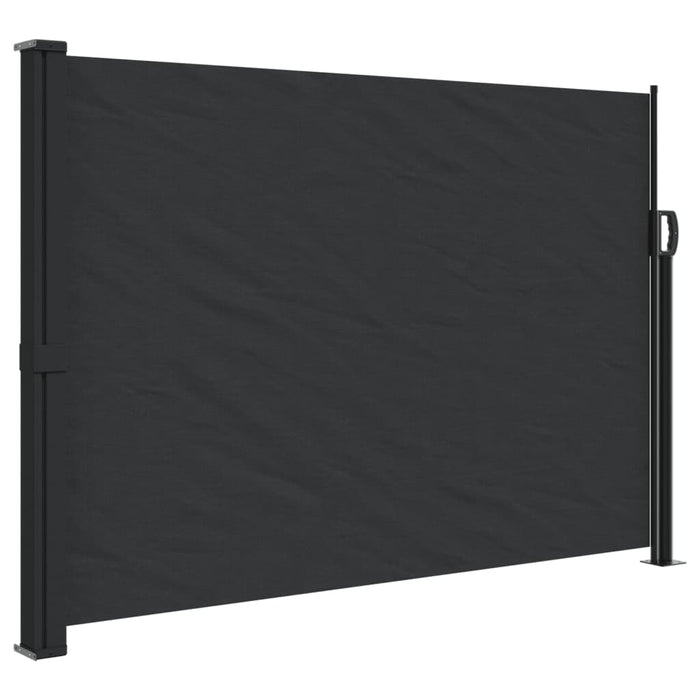 Retractable Side Awning Black 140X500 Cm Abbaaoa