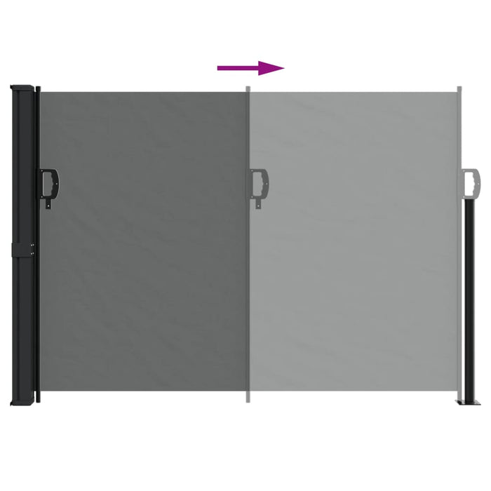 Retractable Side Awning Anthracite 140X500 Cm Abbaaxn
