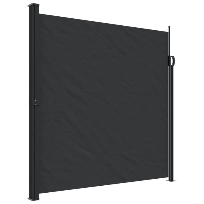 Retractable Side Awning Black 200X500 Cm Abbaapk
