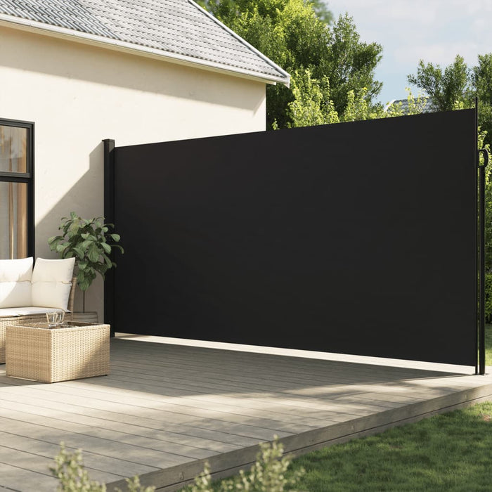 Retractable Side Awning Black 200X500 Cm Abbaapk