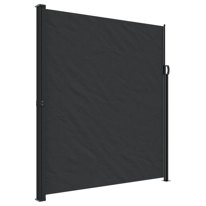 Retractable Side Awning Black 220X500 Cm Abbaaia