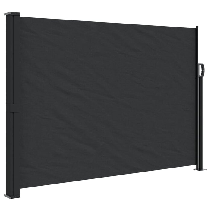 Retractable Side Awning Black 140X600 Cm Abbapba