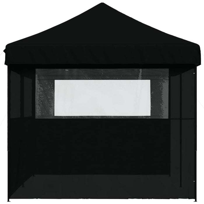 Foldable Party Tent Pop-Up With 3 Sidewalls Black Abbakpb