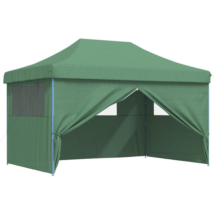 Foldable Party Tent Pop-Up With 4 Sidewalls Green Abbakil