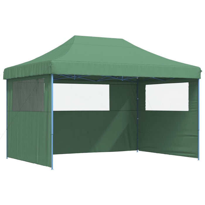 Foldable Party Tent Pop-Up With 3 Sidewalls Green Abbpbol