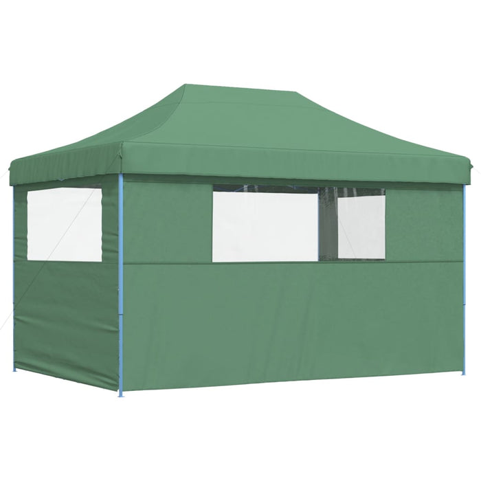 Foldable Party Tent Pop-Up With 3 Sidewalls Green Abbpbol