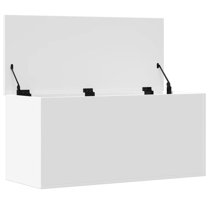 Storage Box White 100X42X46 Cm Engineered Wood Nabllb