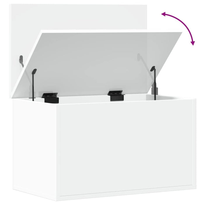 Storage Box White 60X35X35 Cm Engineered Wood Nablia