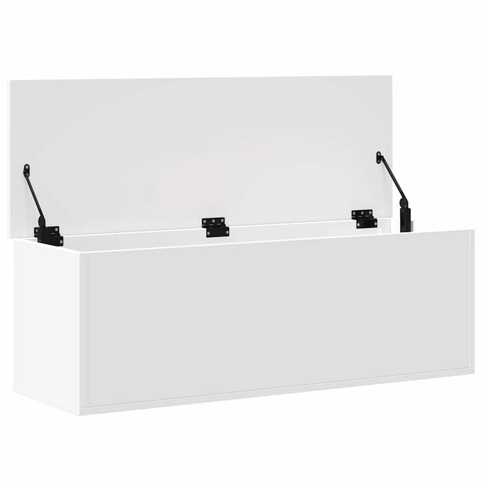 Storage Box White 102X35X35 Cm Engineered Wood Nablnn