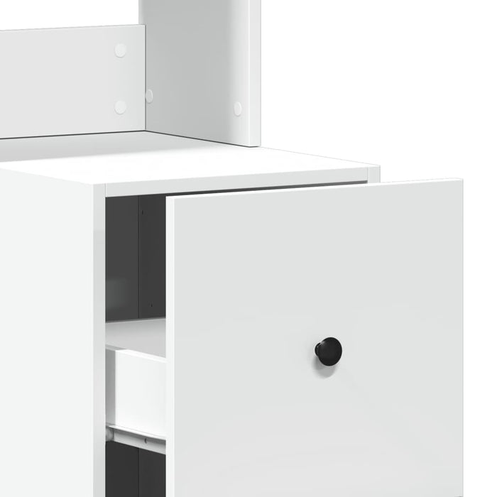 Kitchen Cabinet White 35X50X180 Cm Engineered Wood Nabipn