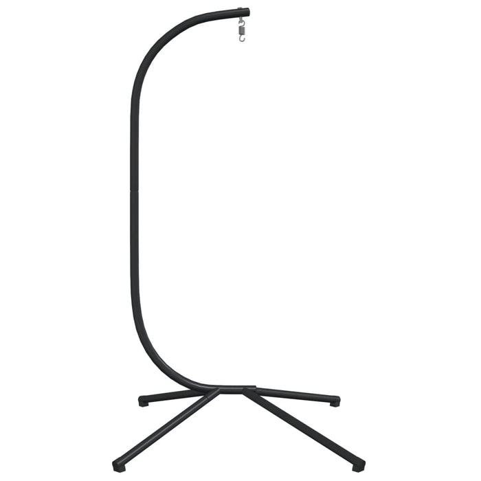 Hanging Egg Chair Stand Black Steel Abbiaot