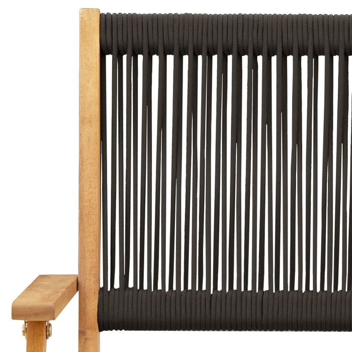 Folding Garden Chairs 4 Pcs Black Solid Wood Acacia Txoaplp