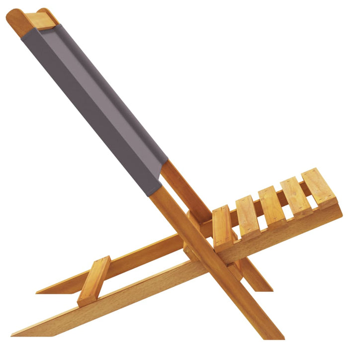 Folding Garden Chairs 4 Pcs Anthracite Fabric And Solid Wood Txoalab