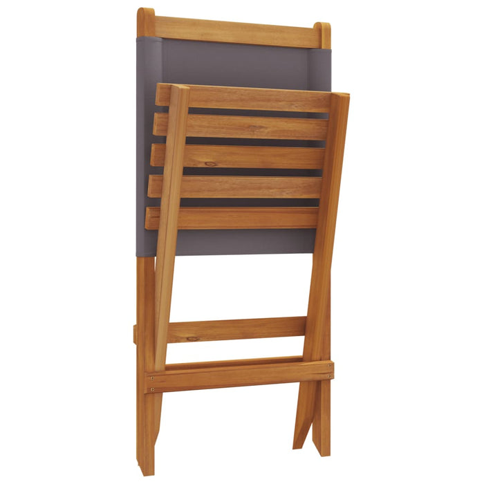 Folding Garden Chairs 4 Pcs Anthracite Fabric And Solid Wood Txoalab