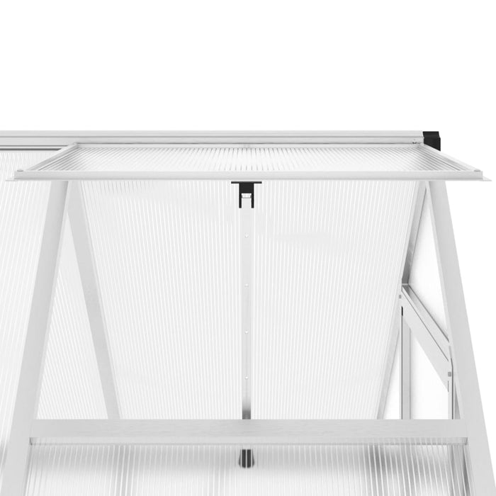 Greenhouse With Base Frame Silver 169X114X195 Cm Aluminium Abbpnxx