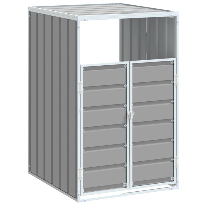 Wheelie Bin Storage For Single Bin Grey 72X81X115 Cm Steel Abbloix