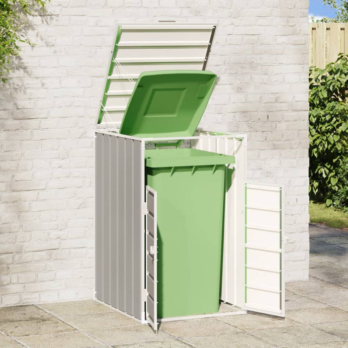 Wheelie Bin Storage For Single Bin Grey 72X81X115 Cm Steel Abbloix