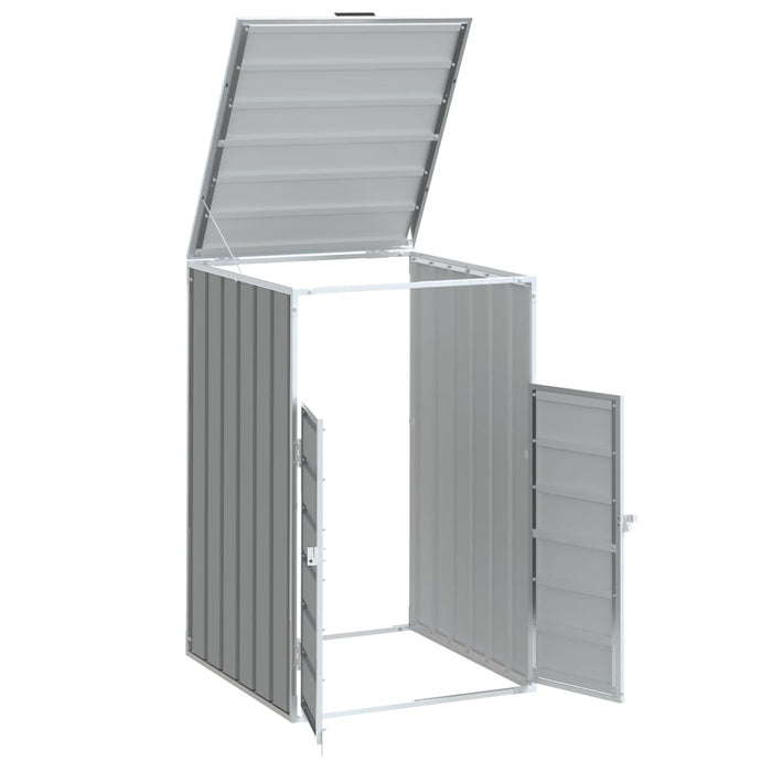 Wheelie Bin Storage For Single Bin Grey 72X81X115 Cm Steel Abbloix
