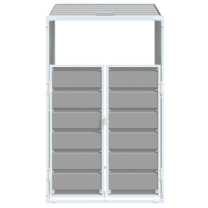 Wheelie Bin Storage For Single Bin Grey 72X81X115 Cm Steel Abbloix