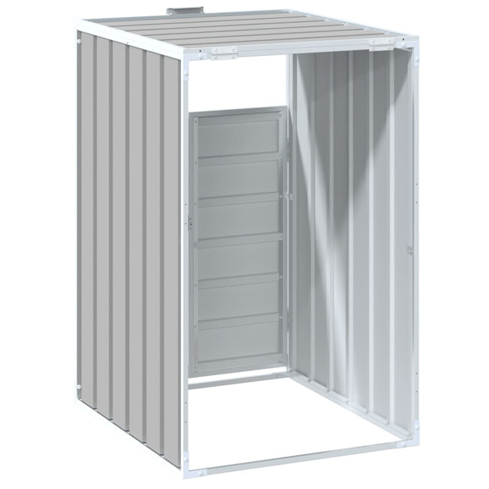Wheelie Bin Storage For Single Bin Grey 72X81X115 Cm Steel Abbloix