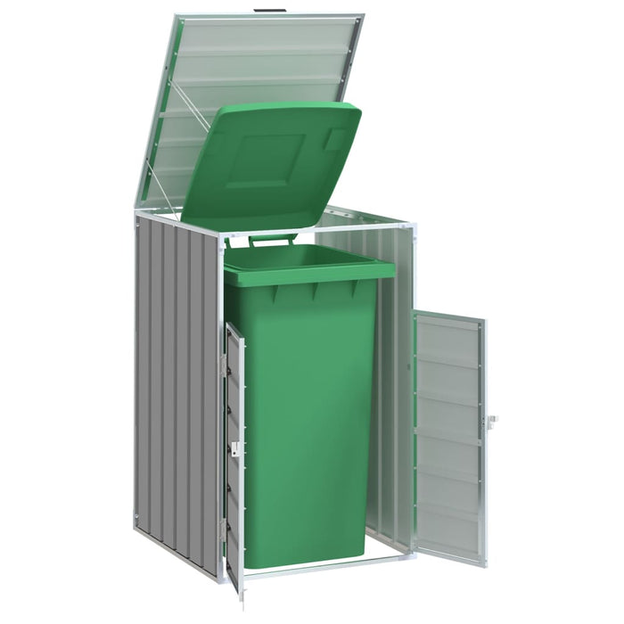Wheelie Bin Storage For Single Bin Grey 72X81X115 Cm Steel Abbloix