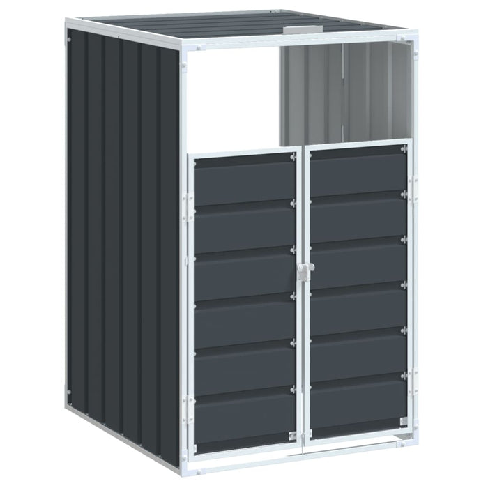 Wheelie Bin Storage For Single Bin Anthracite 72X81X115 Cm Steel Abbloit