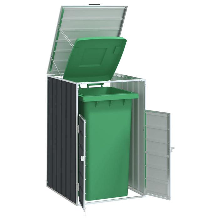 Wheelie Bin Storage For Single Bin Anthracite 72X81X115 Cm Steel Abbloit
