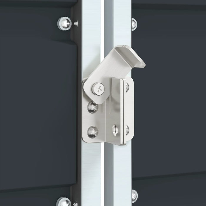 Wheelie Bin Storage For Triple Bins Anthracite 216X81X115 Cm Steel Abblono