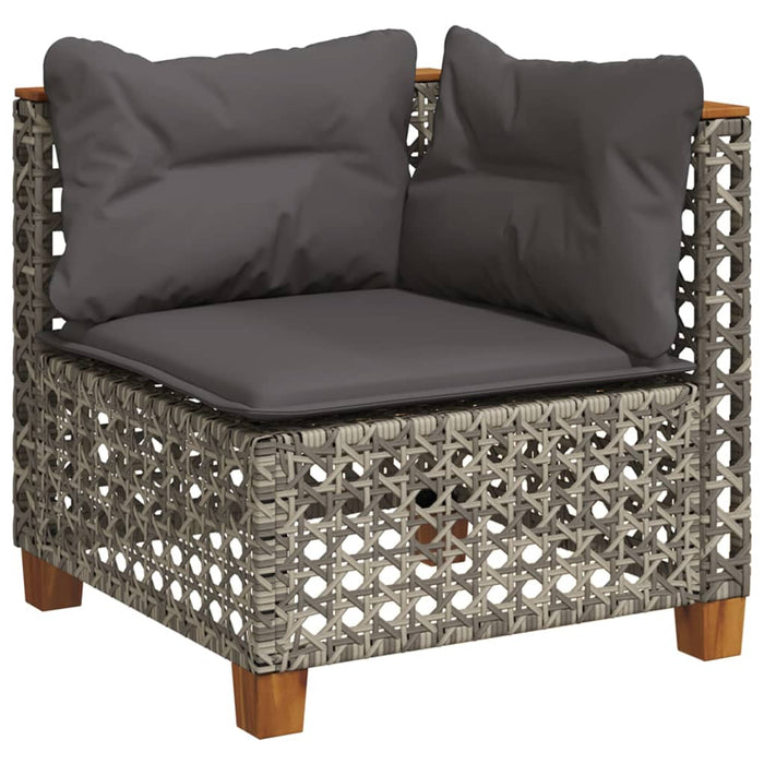4 Piece Garden Sofa Set With Cushions Grey Poly Rattan Txloint