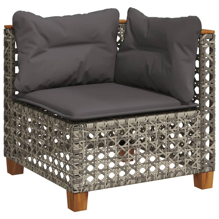 5 Piece Garden Sofa Set With Cushions Grey Poly Rattan Txlonot