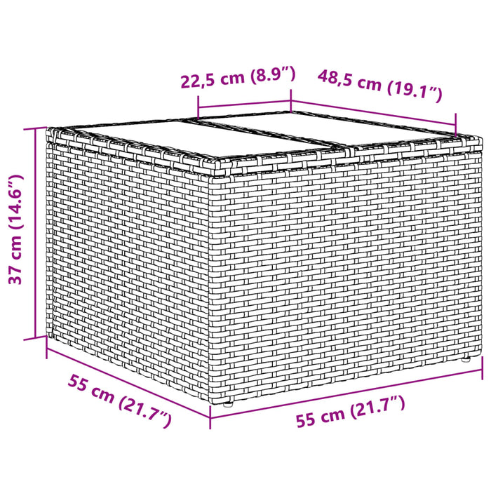 2 Piece Garden Sofa Set With Cushions Grey Poly Rattan And Glass Txiiakp
