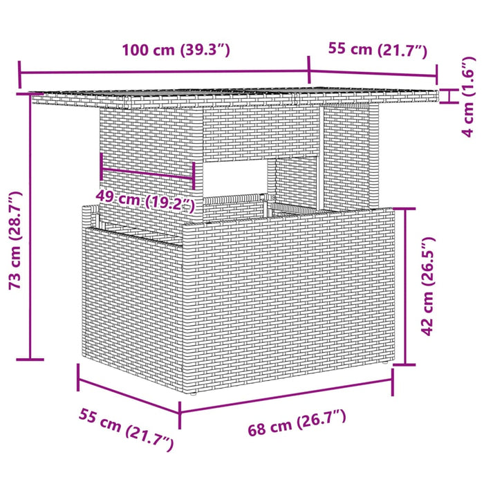 2 Piece Garden Sofa Set With Cushions Grey Poly Rattan And Acacia Txiipbb