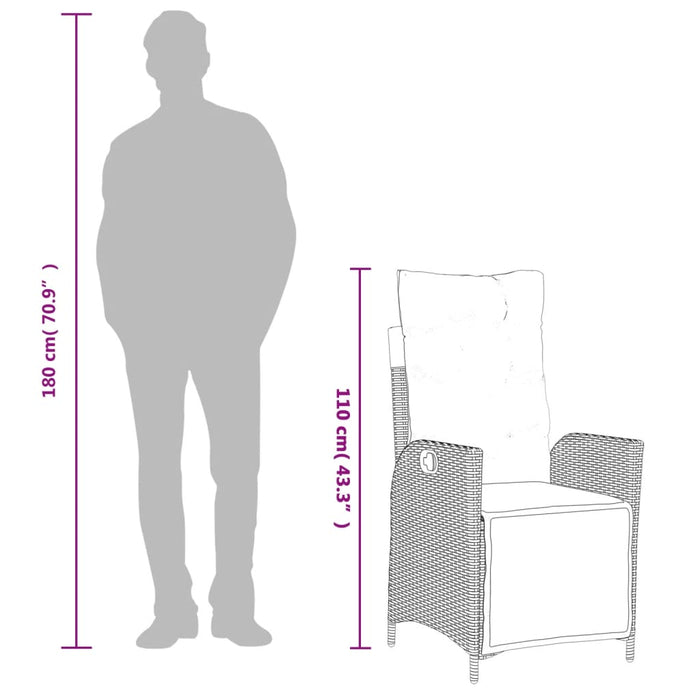 3 Piece Garden Dining Set With Cushions Black Poly Rattan Txiiaai