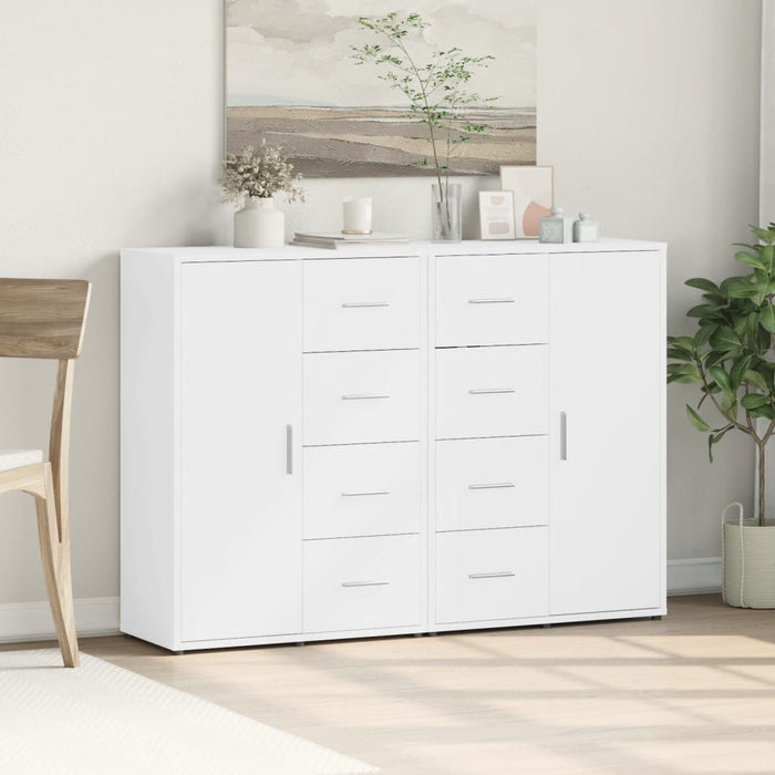 Sideboards 2 Pcs White 60X31X84 Cm Engineered Wood Txilpnn