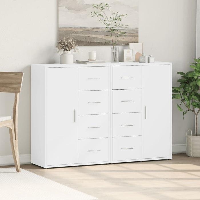Sideboards 2 Pcs White 60X31X84 Cm Engineered Wood Txilpnn