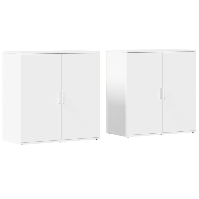 Sideboards 2 Pcs White 79X38X80 Cm Engineered Wood Txillbx