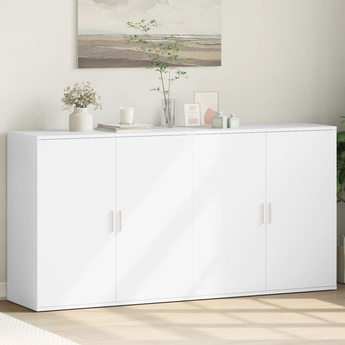 Sideboards 2 Pcs White 79X38X80 Cm Engineered Wood Txillbx