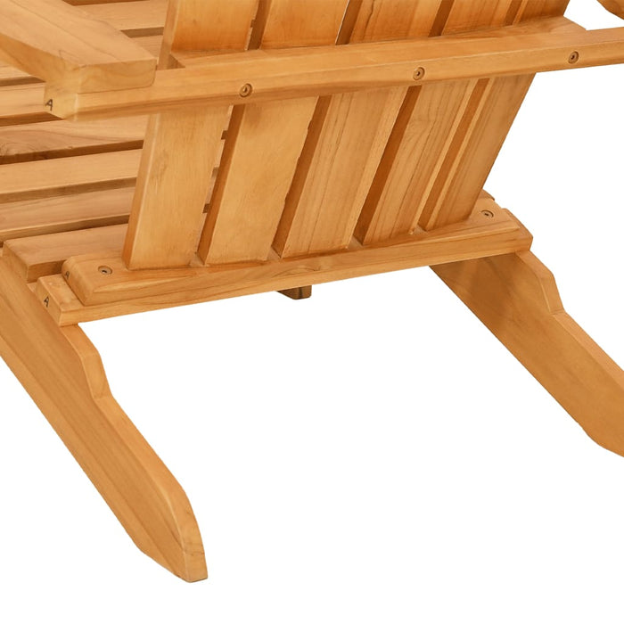 Garden Adirondack Chair 77X78X95 Cm Solid Wood Teak Abbnbno