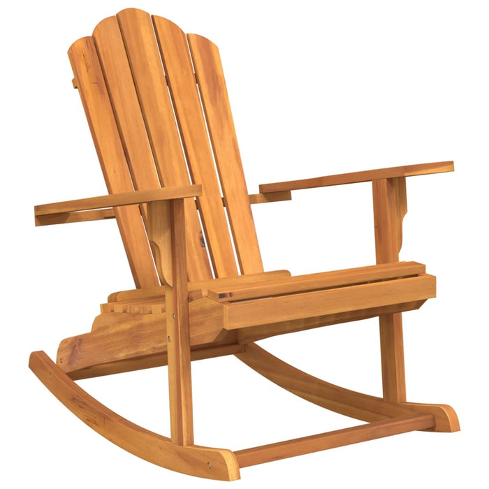 Garden Adirondack Rocking Chair Solid Wood Teak Abbnbnx