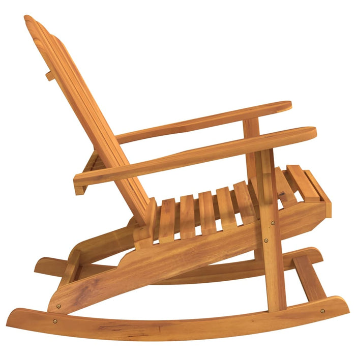 Garden Adirondack Rocking Chair Solid Wood Teak Abbnbnx