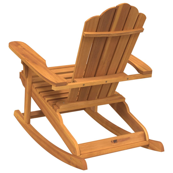 Garden Adirondack Rocking Chair Solid Wood Teak Abbnbnx