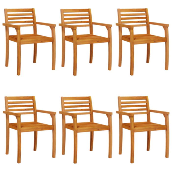 Garden Chairs 6 Pcs 59X55X85 Cm Solid Wood Acacia Txoltba