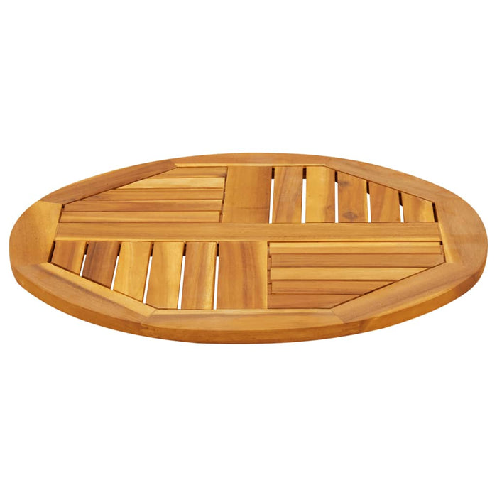 Table Top Ø60X2 Cm Round Solid Wood Acacia Abbaxan