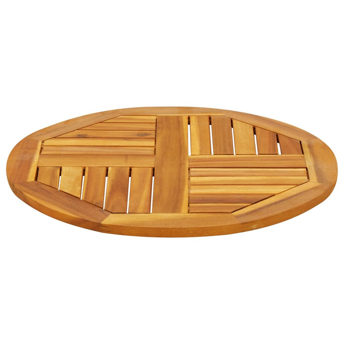 Table Top Ø60X2 Cm Round Solid Wood Acacia Abbaxan