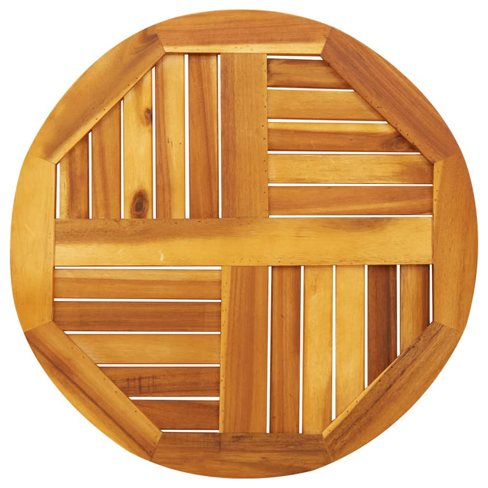Table Top Ø60X2 Cm Round Solid Wood Acacia Abbaxan