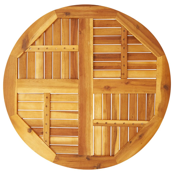 Table Top Ø80X2.2 Cm Round Solid Wood Acacia Abbaxpb