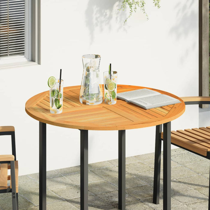 Table Top Ø90X2.2 Cm Round Solid Wood Acacia Abbaxpo