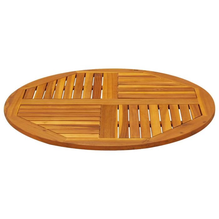 Table Top Ø90X2.2 Cm Round Solid Wood Acacia Abbaxpo