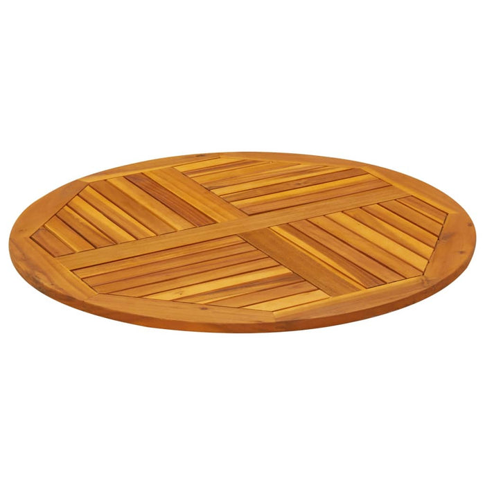 Table Top Ø90X2.2 Cm Round Solid Wood Acacia Abbaxpo